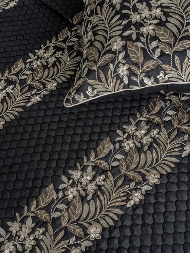 Decorative Bedspread  Sprig Ebony EBC26-SPRIG-EBONY