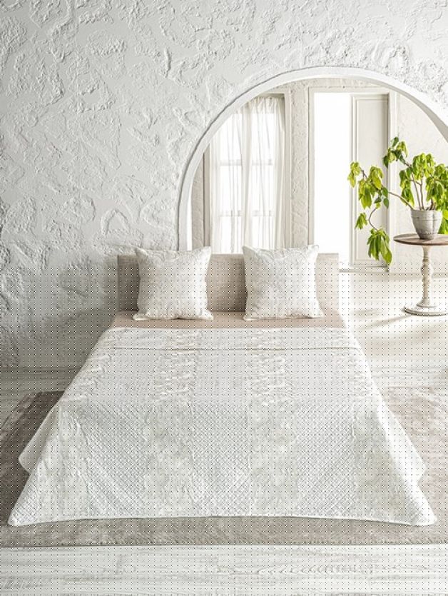 Decorative Bedspread  Garland Snow EBC27-GARLAND-SNOW