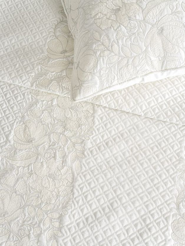 Decorative Bedspread  Garland Snow EBC27-GARLAND-SNOW