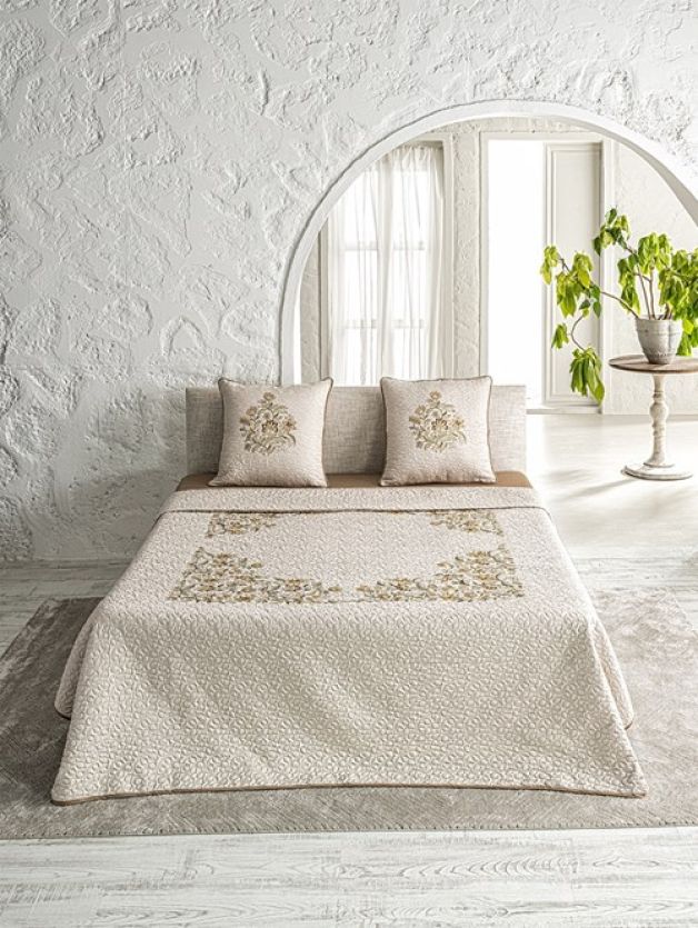 Decorative Bedspread  Floret Ecru EBC30-FLORET-ECRU