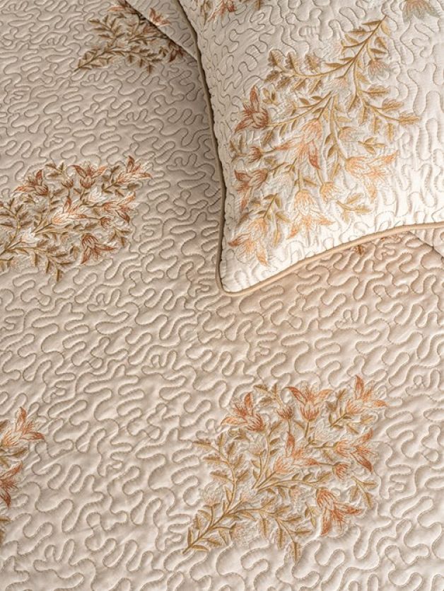 Decorative Bedspread  Bouquet Caramel EBC33-BOUQUET-CARAMEL