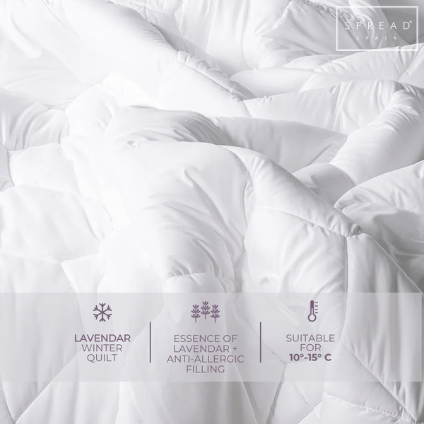 350 Gsm Winter Quilt/Comforter - Lavender Quilt (Oeko Certified)| Winter Quilt