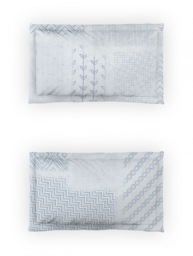 Ethnic Patch CLARET BLUE