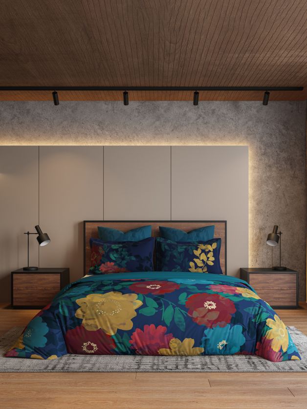 Vivid Florals NAVY PEONY