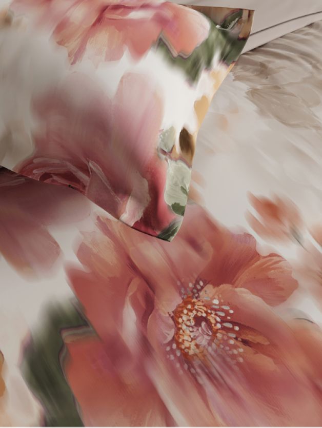 Floral Mist CLARET RED