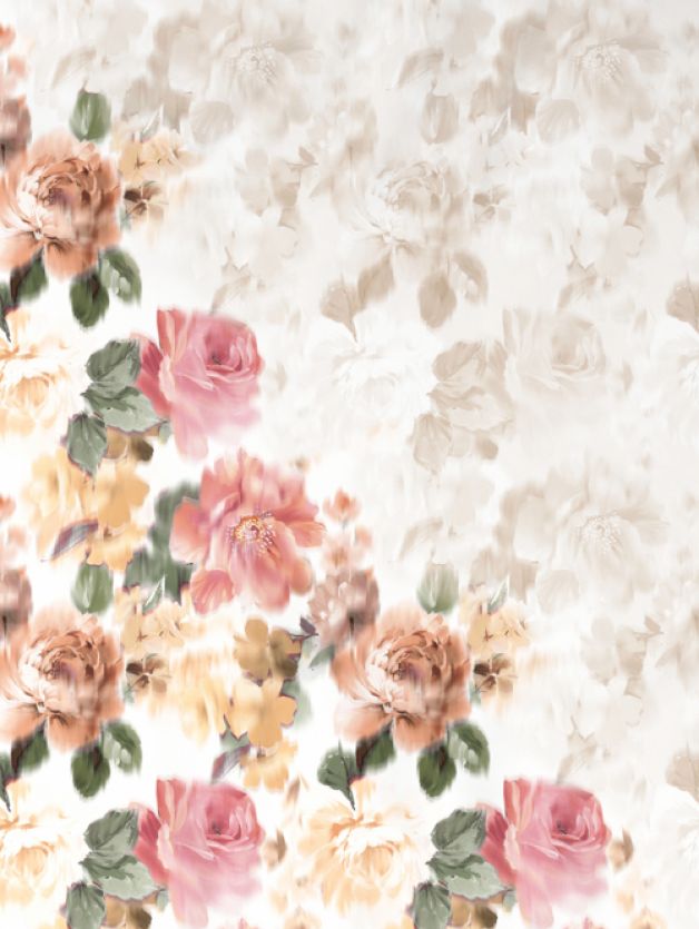 Floral Mist CLARET RED