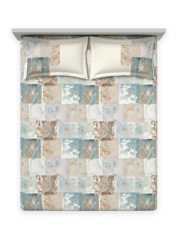 Botanic Patch Pastel Turquoise Pastel Turquoise