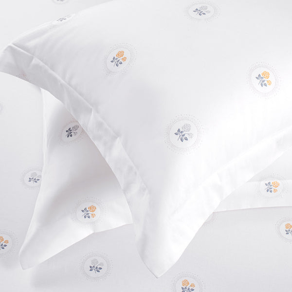 400 Tc 100% Cotton White Prints Bedding Collection