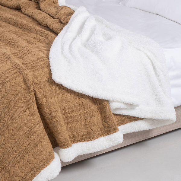 Sherpa Blanket, Cozy Knit Haven