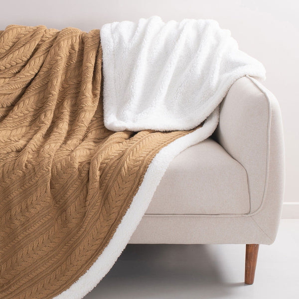 Sherpa Blanket, Cozy Knit Haven